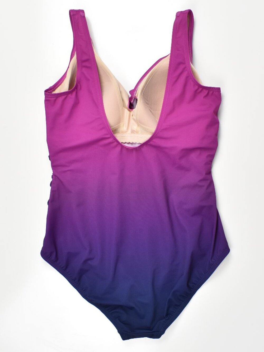 Lands' End SlenderSuit Tummy Control Surplice One-Piece Swimsuit - 14P - Picture 2 of 8